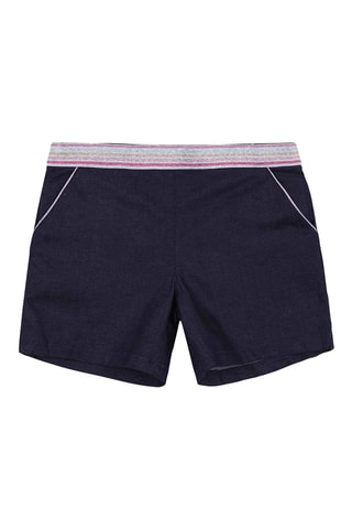 Short de terciopelo - Azul, rosa y gris