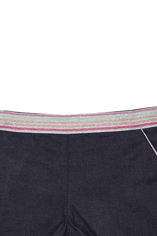 Short de terciopelo - Azul, rosa y gris
