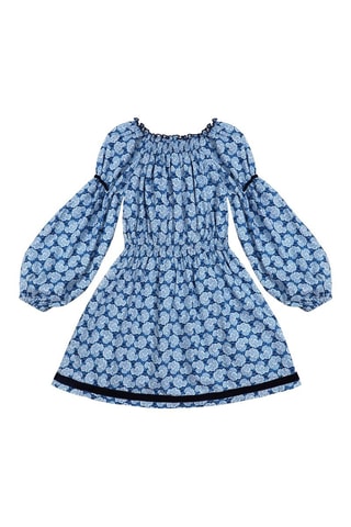 Vestido - Blanco, negro y azul