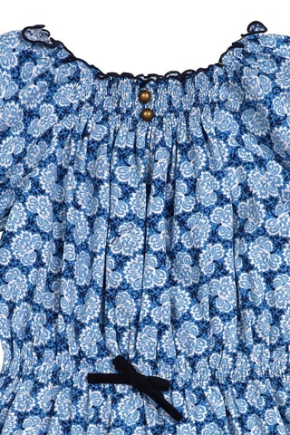 Vestido - Blanco, negro y azul