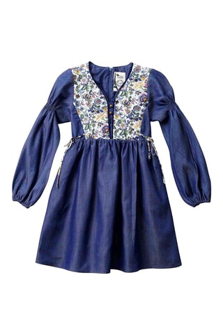 Vestido - Blanco y azul