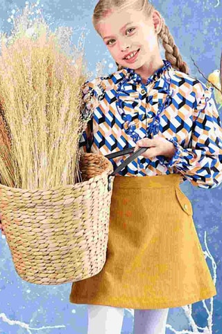 Falda de pana - Amarillo