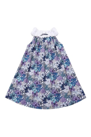 Robe - Blanc, bleu et violet