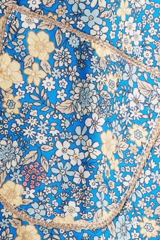 Vestido - Blanco, azul y amarillo
