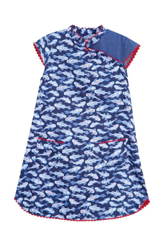 Vestido - Blanco, rojo y azul