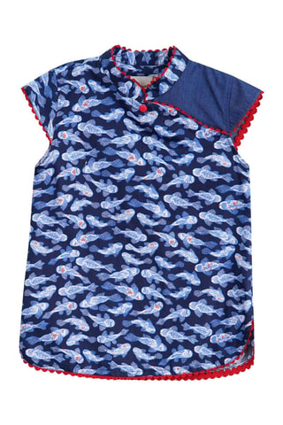 Blusa - Blanco, rojo y azul