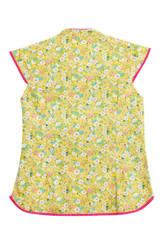 Blusa - Blanco, azul, amarillo y rosa
