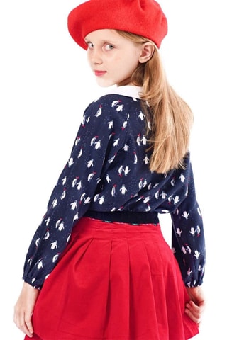Blusa - Blanco y azul