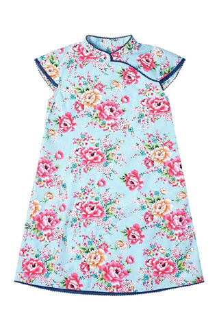 Robe - Bleu, jaune et rose