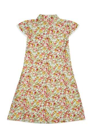 Vestido - Verde, amarillo y rosa