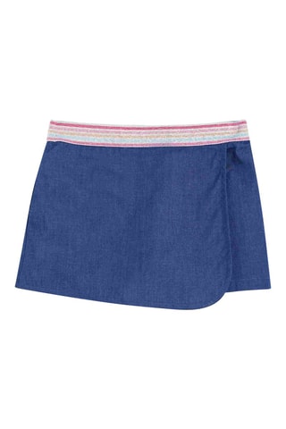 Falda pantalón - Azul, rosa y rojo
