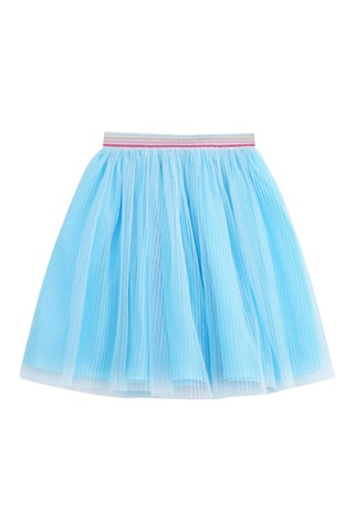 Falda plisada - Azul, verde y rosa