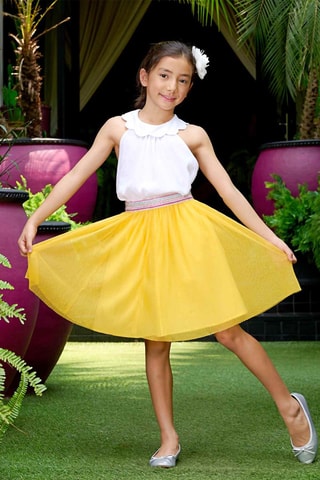 Falda plisada - Amarillo
