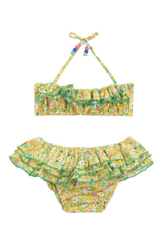 Bikini - Blanco, verde y amarillo