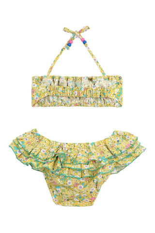 Bikini - Blanco, verde y amarillo