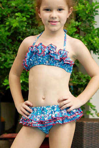 Bikini - Blanco, rojo y azul
