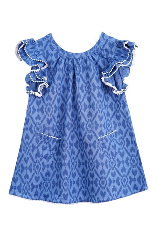 Vestido - Blanco y azul