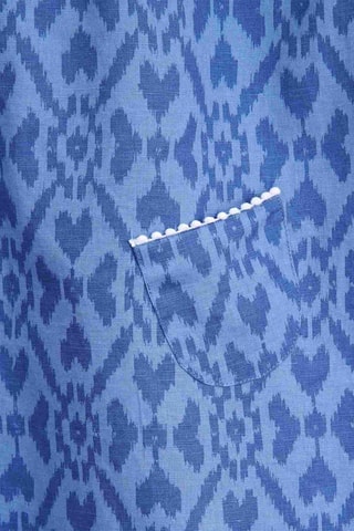 Vestido - Blanco y azul