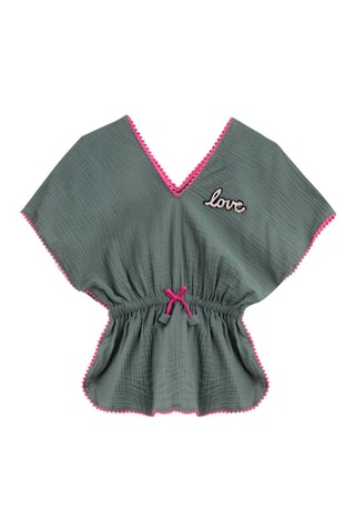 Túnica y short - Verde y rosa