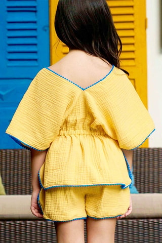 Tunique et short - Bleu et jaune