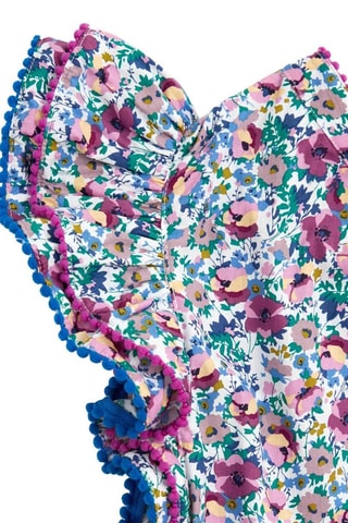 Vestido - Verde, violeta y rosa