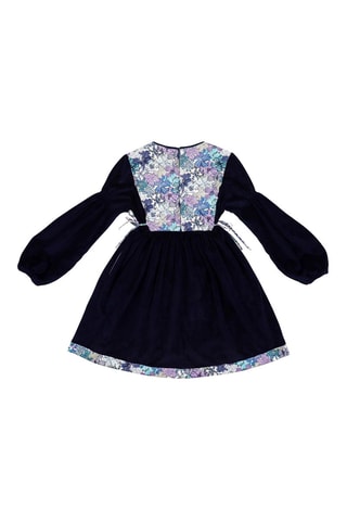 Vestido - Blanco, azul y violeta