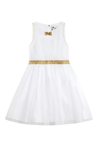 Vestido plisado - Blanco