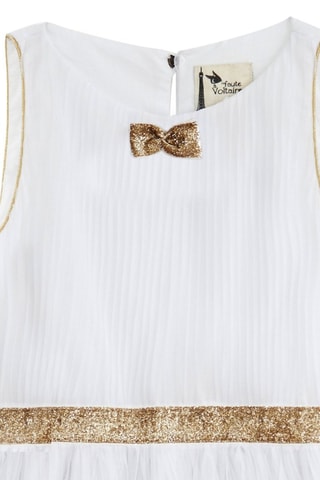 Vestido plisado - Blanco
