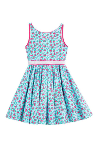 Vestido - Azul y rosa