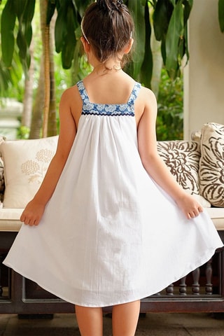 Vestido - Blanco y azul