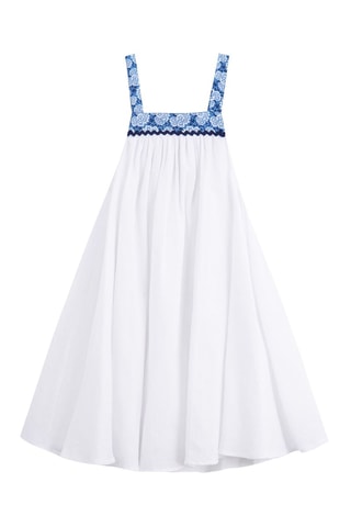 Vestido - Blanco y azul