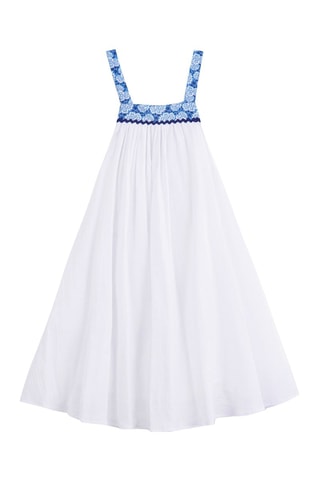 Vestido - Blanco y azul