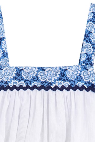 Vestido - Blanco y azul