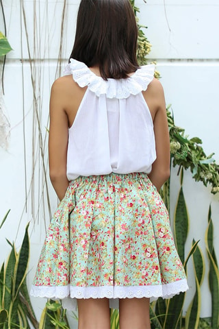 Falda - Blanco, rojo y verde