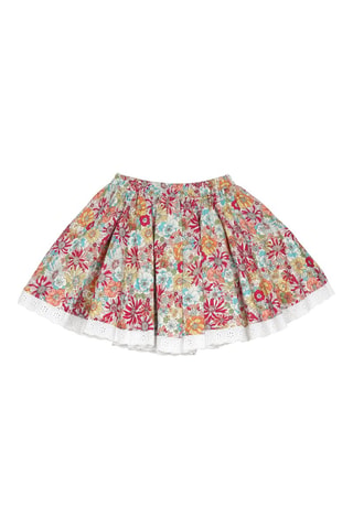 Falda - Blanco, rojo, azul y verde