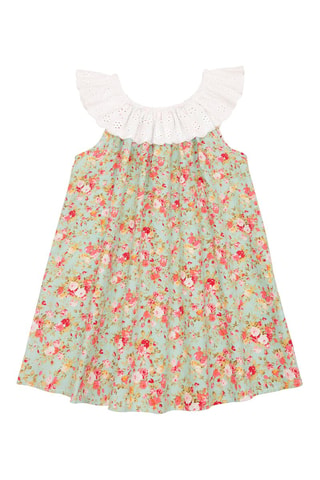 Blusa - Blanco, verde y rosa