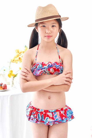 Bikini - Blanco, rojo y azul