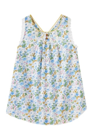 Blusa - Blanco, azul y amarillo