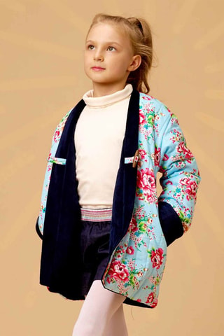 Chaqueta reversible - Rojo, azul y verde