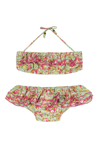 Bikini - Blanco, verde y rosa