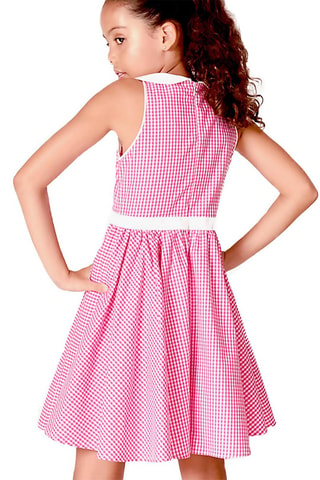Vestido - Blanco y rosa