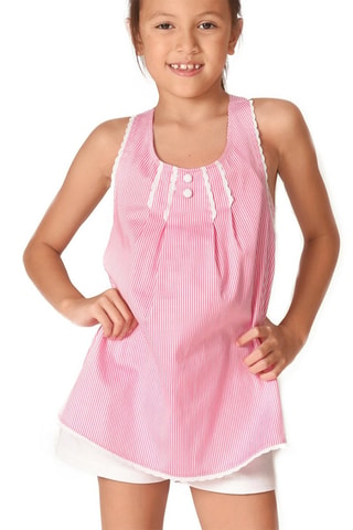 Blusa - Blanco y rosa