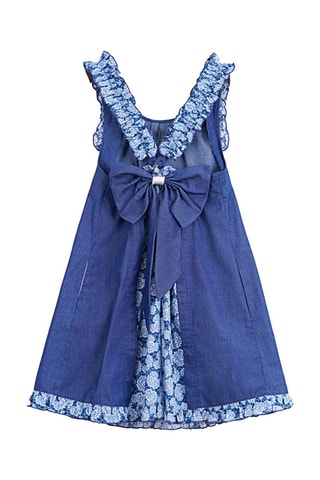 Vestido - Blanco y azul