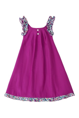 Vestido - Blanco, azul y violeta