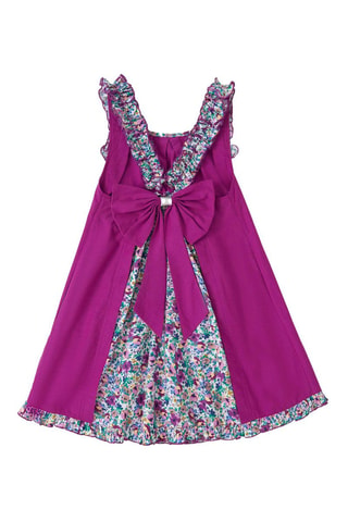 Vestido - Blanco, azul y violeta