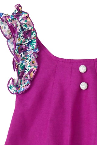 Vestido - Blanco, azul y violeta