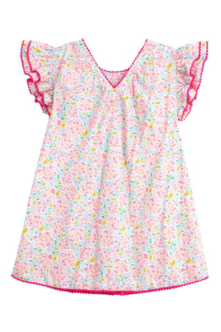 Vestido - Blanco, amarillo y rosa