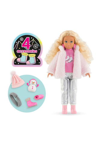 Estuche de muñeca Corolle Valentine à la Montagne - 28 cm - 4 accesorios - Desde 4 años