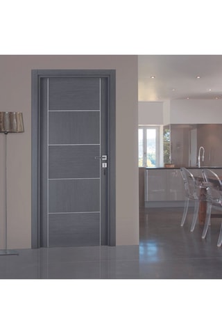 Bloc-porte d'intérieur Casoar - Imitation chêne cendré - 83 x 204 cm