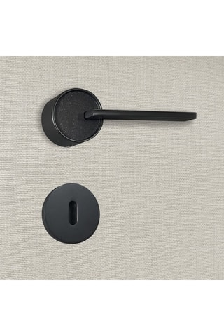 2 poignées à clé Alma - Noir mat - Porte de 30 à 50 mm